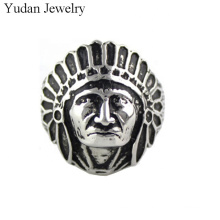 Factory Custom Stainless Steel Indian Skull Ring Wholesale